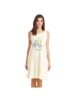Zivame - Bugs Life Short Nighty - Yellow N Print