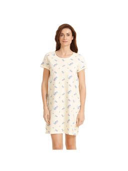 Zivame - Pillow Fight Sleep Dress - Yellow N Print