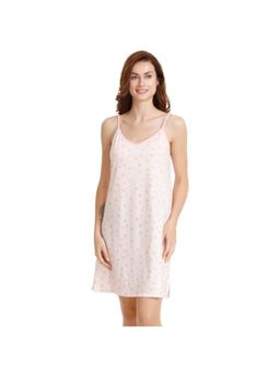 Zivame - Chic Checks Sleep Dress - White And Print