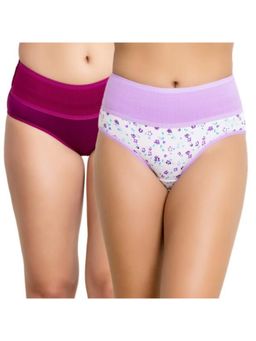 Zivame - Rosaline Mid Rise Tummy Tucker Panty (Pack Of 2) - Assorted (XL)
