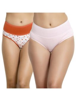 Zivame - Rosaline Medium Rise Tummy Tucker Panty (Pack Of 2) - Assorted (XL)