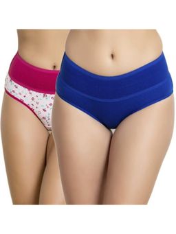 Zivame - Rosaline Mid Rise Tummy Tucker Panty (Pack Of 2) - Assorted (XL)