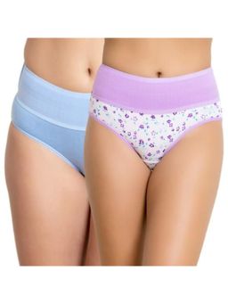 Zivame - Rosaline Mid Rise Tummy Tucker Panty (Pack Of 2) - Assorted (2XL)