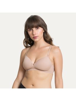 Zivame - Padded Wireless T-Shirt Bra - Beige