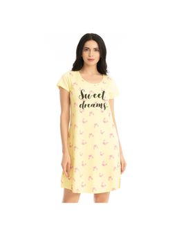 Zivame - Sea Life Sleep Dress - Yellow N Print