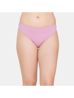 Zivame - Low Rise Cotton Gusset Thong - Violet