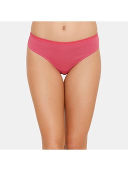 Zivame - Low Rise Cotton Gusset Thong - Pink