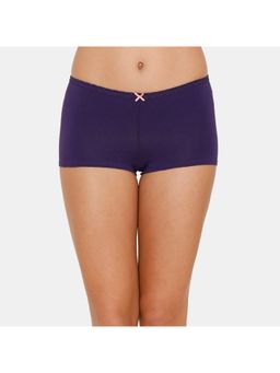 Zivame - Mid Rise Full Coverage Antimicrobial Boy Short Panty - Parachute Purple