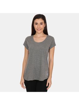 Zivame - Nordic Nights Knit Cotton Sleep Top Dark Grey