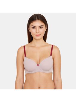 Zivame - Padded Wired 3/4th Coverage Ultra Soft All Day T-Shirt Bra - Purple Dove