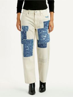Levi's - Cream Cotton Button Fly Jeans
