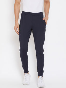 Athlisis - Men Navy Grey Solid Slim Fit Joggers