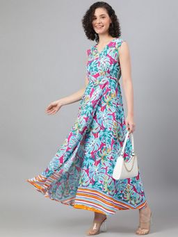 Deebaco - Women Multi-Color Printed Maxi Dress
