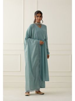 Ikshita Choudhary - Sky Blue Dupatta Lace Detailing