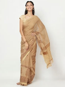 Fabindia - Cotton Hand Block Printed Sari
