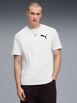 Puma - Essentials Elevated Mens Cat Logo Relaxed T-Shirt White