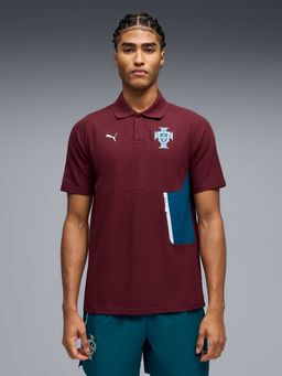 Puma - Portugal Tech Mens Knitted Polo T-Shirt Red