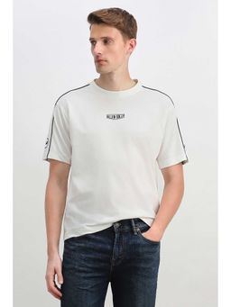 Allen Solly - Men White Print Crew Neck T-Shirt