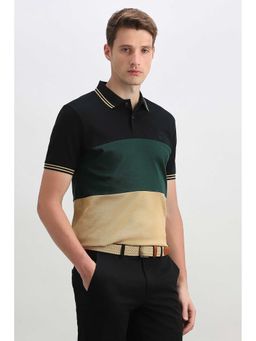 Allen Solly - Men Multi Patterned Polo Neck T-Shirt