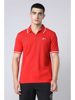 Reebok - Mens Lifestyle Polo T-Shirt - Racing Red