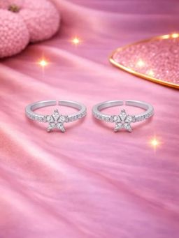 White Velvet - Starlume Adjustable Toe Ring-925 Silver