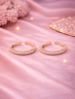 White Velvet - Gold Lunaria Bloom Adjustable Toe Ring-925 Silver