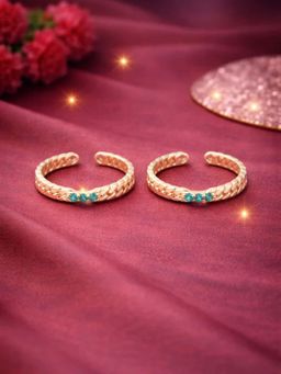 White Velvet - 925 Silver Pastel Twirl Adjustable Toe Ring