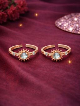 White Velvet - Radiant Sun 925 Silver Adjustable Toe Ring