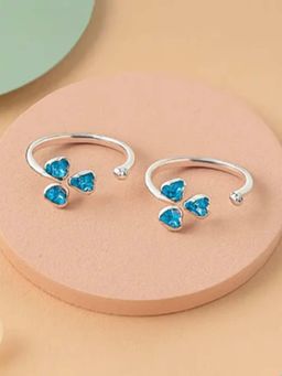 White Velvet - Aura Bloom 925 Silver Adjustable Toe Ring