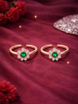 White Velvet - Azure Blossom 925 Silver Adjustable Toe Ring