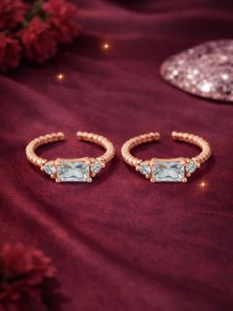 White Velvet - Aurora Charm Adjustable Toe Ring-925 Silver