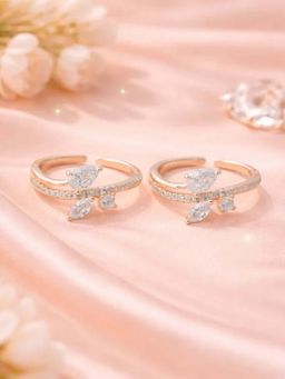 White Velvet - Celestia Bloom 925 Silver Adjustable Toe Ring