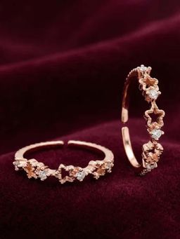 White Velvet - Starlace Bloom 925 Silver Adjustable Toe Ring