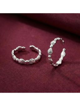 White Velvet - Beaded Grace 925 Silver Adjustable Toe Ring