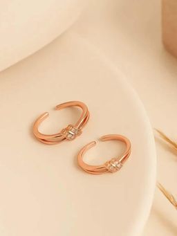 White Velvet - Gold Infinity Grace 925 Silver Adjustable Toe Ring
