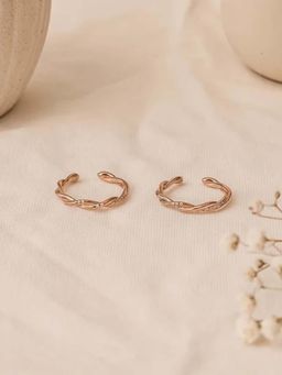 White Velvet - Twisted Sparkle 925 Silver Adjustable Toe Ring