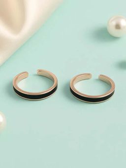 White Velvet - Noir Elegance Rose Gold Adjustable Toe Ring