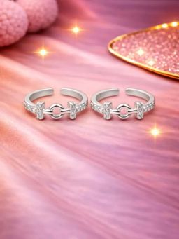 White Velvet - Silver Linka Glow 925 Silver Adjustable Toe Ring