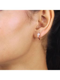 White Velvet - Celeste Droplet Hoops Earrings - 925 Silver