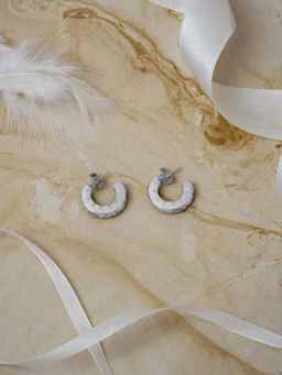 White Velvet - Halo Hoops - 925 Silver