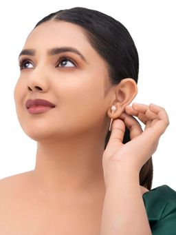 White Velvet - Luna Tip 925 Silver Adjustable Earrings