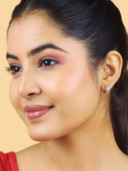 White Velvet - Luna Vine Silver Hoops Earrings - 925 Silver