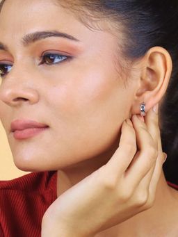 White Velvet - The Nova Bolt Hoops Earrings - 925 Silver