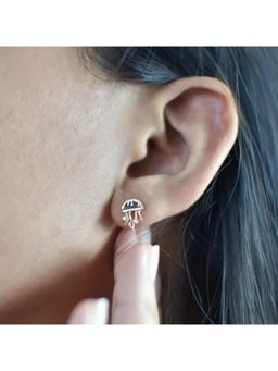 White Velvet - Ocean Glow Jellyfish Earrings - 925 Silver