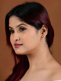 White Velvet - The Rose Gold Modern Loop Earrings - 925 Silver