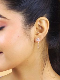 White Velvet - The Twilight Bloom Drop Earrings - 925 Silver