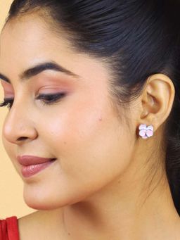 White Velvet - The Petal Swirl Earrings - 925 Silver