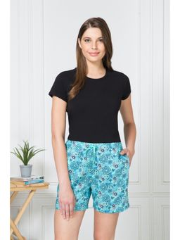 Van Heusen Woman Lingerie and Athleisure - Van Heusen Women Functional Pocket & Drawstring Waist Lounge Shorts - Blue