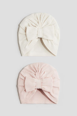 H&M - Girls 2-Pack Knot-Detail Hats