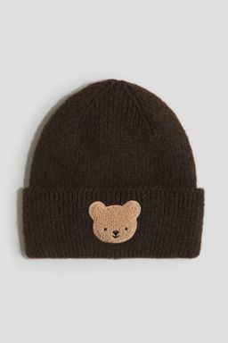H&M - Boys Brown Appliqued Beanie